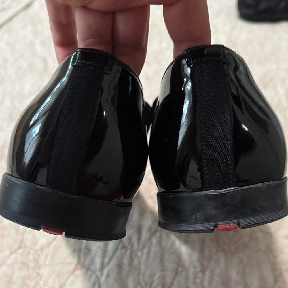 Prada Black Patent Leather Loafers - Picture 3 of 11